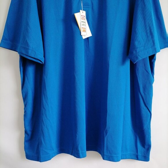 NWT Core Mens True Royal Blue UV Protection Moisture Wicking Polo Shirt Size 4XL - Picture 3 of 8